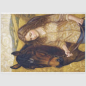 ゴールデンガール栗の馬の秋のフィールドデコページ 薄葉紙 (正面)