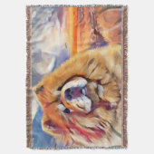 ゴールデンガール織り投げ毛布 スローブランケット (正面縦)