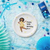 ゴールデンガール誕生日 ペーパープレート (パーティー)