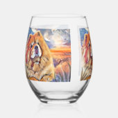 ゴールデンガール(澄ん)チャウステレスワイングラス ステムなしワイングラス (正面)