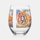 ゴールデンガール(澄ん)チャウステレスワイングラス ステムなしワイングラス (裏面)