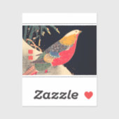 ゴールデンキジヴィンテージバ日本のードウッドブロックPr シール (シート)