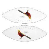 ゴールデンキジ鳥の漫画イラストレーション アメリカンフットボール (パネル)