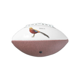 ゴールデンキジ鳥の漫画イラストレーション アメリカンフットボール