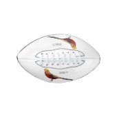 ゴールデンキジ鳥の漫画イラストレーション アメリカンフットボール (正面)