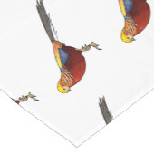 ゴールデンキジ鳥の漫画イラストレーション ショートテーブルランナー (コーナー)