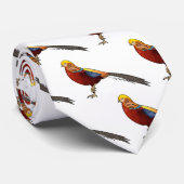 ゴールデンキジ鳥の漫画イラストレーション ネクタイ (ロール)