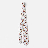 ゴールデンキジ鳥の漫画イラストレーション ネクタイ (裏面)