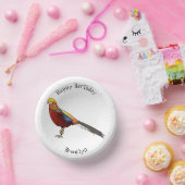 ゴールデンキジ鳥の漫画イラストレーション ペーパーボウル (パーティー)