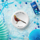 ゴールデンキジ鳥の漫画イラストレーション ペーパーボウル (パーティー)