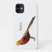 ゴールデンキジ鳥の漫画イラストレーション Case-Mate iPhoneケース (裏面)