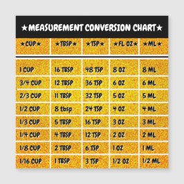 ゴールデンキッチン変換測定マグネットチャート