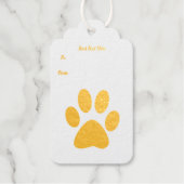 ゴールデンキャットポープリントミッドセンチュリーキャッツチェア ギフトタグ (正面)