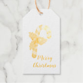 ゴールデンキャンディクリスマスレッドアンブレラ ギフトタグ (正面)