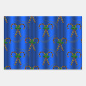 ゴールデンキャンディーケーンデライトラグジュアリークリスマス ラッピングペーパーシート (正面2)