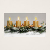 ゴールデンキャンドルのクリスマスプレゼント証明書テンプレート (正面)