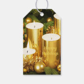 ゴールデンキャンドルクリスマスホリデーギフトラベル ギフトタグ (裏面)