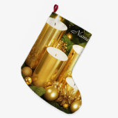 ゴールデンキャンドルクリスマスホリデーストッキング ラージクリスマスストッキング (正面 (吊り時))