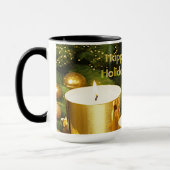 ゴールデンキャンドルクリスマスホリデーマグ マグカップ (左)