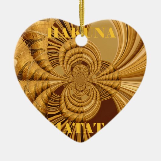 ゴールデンキラフェアートプリント セラミックオーナメント (正面)