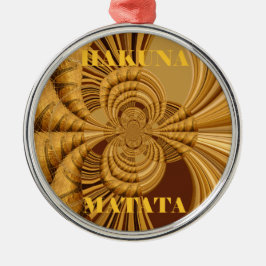 ゴールデンキラフェアートプリント メタルオーナメント