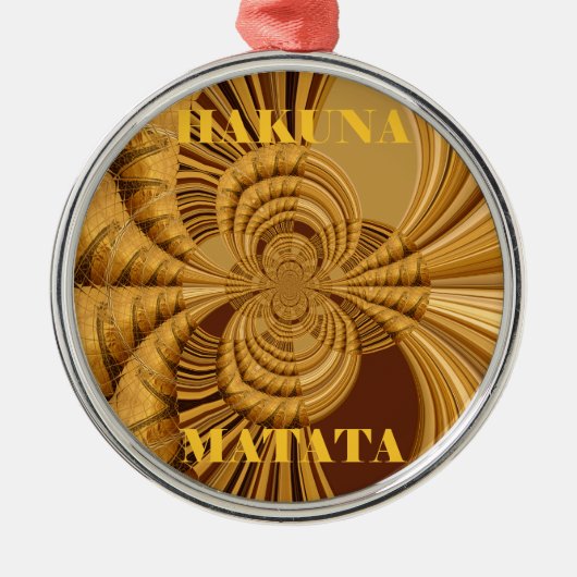 ゴールデンキラフェアートプリント メタルオーナメント (正面)