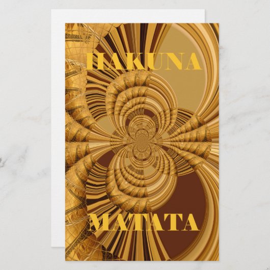 ゴールデンキラフェアートプリント 便箋 (正面/裏面)