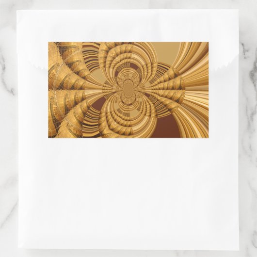 ゴールデンキラフェアートプリント 長方形シール (バッグ)