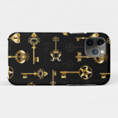 ゴールデンキーのシームレスパターン Case-Mate iPhoneケース (裏面(横))