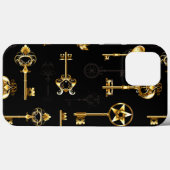 ゴールデンキーのシームレスパターン Case-Mate iPhoneケース (裏面 (横))