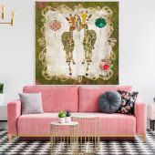 ゴールデンギラッフェスオリーブトワイライトキャンバス キャンバスプリント (インサイチュ (リビング))