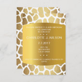 ゴールデンギラフスキンVIP誕生日パーティー招待状 招待状 (正面/裏面)