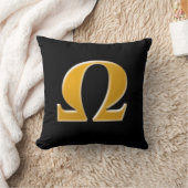 ゴールデンギリシャのオメガ – 抵抗のシンボル クッション (ブランケット)