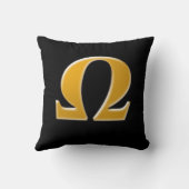 ゴールデンギリシャのオメガ – 抵抗のシンボル クッション (裏面)