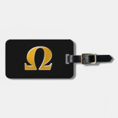 ゴールデンギリシャのオメガ – 抵抗のシンボル ラゲッジタグ (正面横)