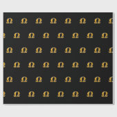 ゴールデンギリシャのオメガ – 抵抗のシンボル ラッピングペーパー (フラット)