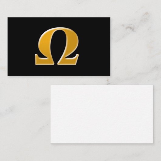 ゴールデンギリシャのオメガ – 抵抗のシンボル 名刺 (正面/裏面)