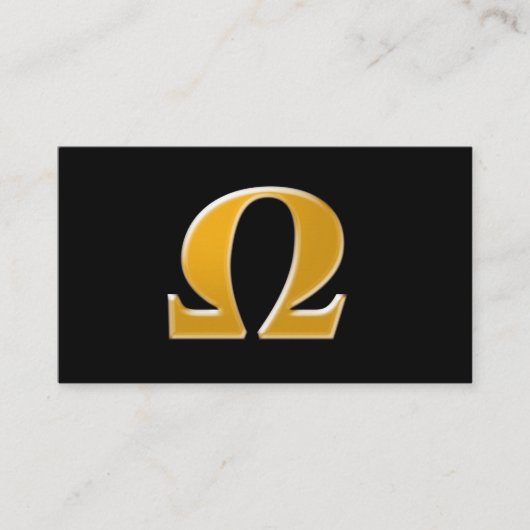 ゴールデンギリシャのオメガ – 抵抗のシンボル 名刺 (正面)