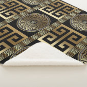 ゴールデンギリシャ鍵 シェルパブランケット (3/4)