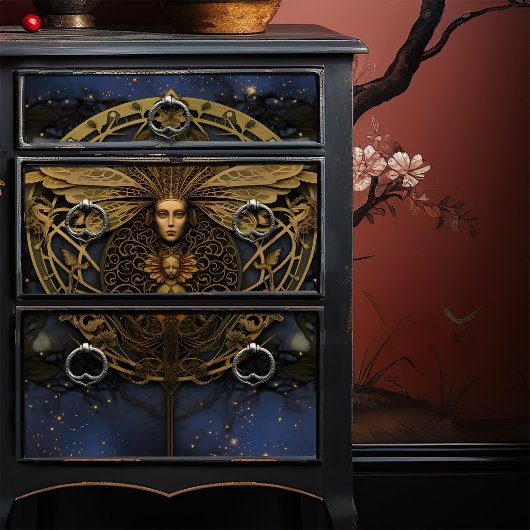 ゴールデンクイーンビースティームパンクアールヌーボー 薄葉紙