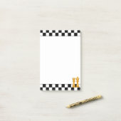 ゴールデンクイーン&キングオンブラック&ホワイトチェスポストイット ポストイット (デスク上)