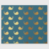 ゴールデンクジラ海シー水中競技ウォータービップヨット ラッピングペーパー (フラット)