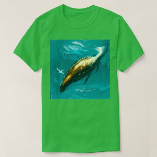ゴールデンクジラ1 Tシャツ (デザイン正面)