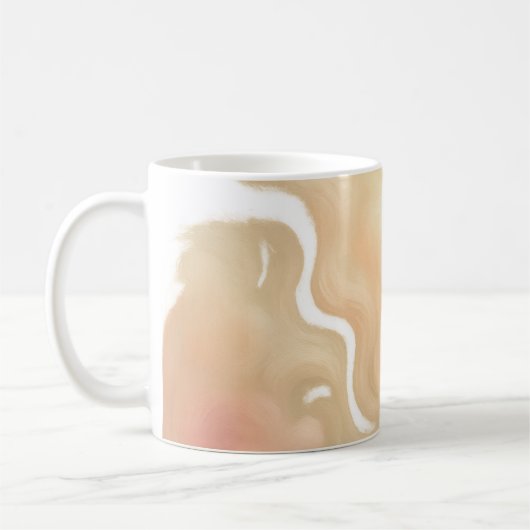 ゴールデンクラウドウィスパーズ抽象画 コーヒーマグカップ (左)