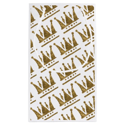 ゴールデンクラウンカスタム抱き枕 – 小、光沢 スモールペーパーバッグ (裏面)