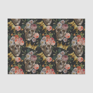 ゴールデンクラウンスカルレッドローゼゴシックハロウィーン 薄葉紙