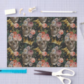 ゴールデンクラウンスカルレッドローゼゴシックハロウィーン 薄葉紙 (クラフト)