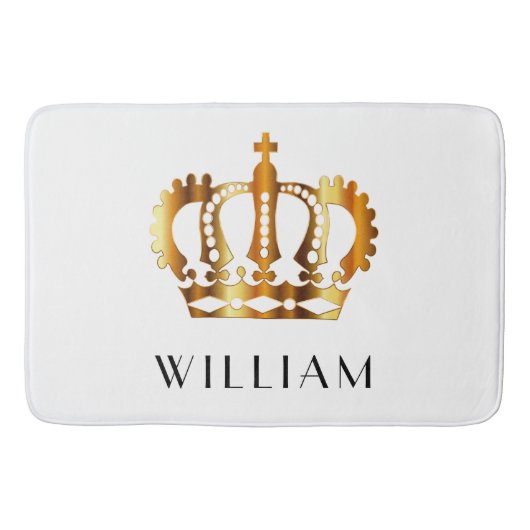 ゴールデンクラウンパーソナライズされた名浴室マット バスマット (正面)