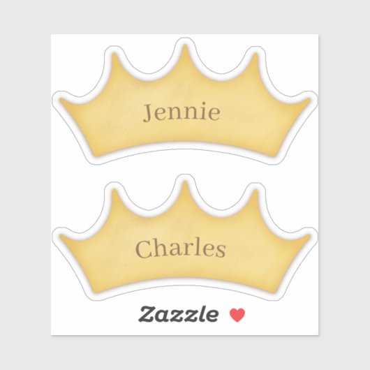 ゴールデンクラウンフェアユタリーキッズルーム2名前をカスタムするセント シール (シート)