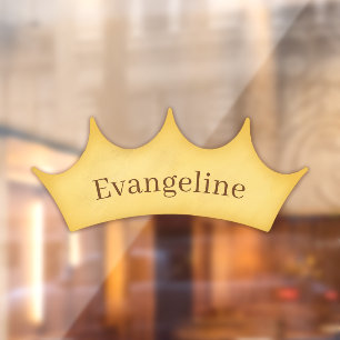 ゴールデンクラウンフェアリータレキッズ&子供部屋パーソナライズされた ウィンドウサイン